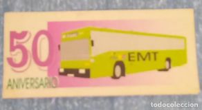 Coleccionismo billetes de transporte: billete conmemorativo de 50 aniversario de la EMT DE MALAGA